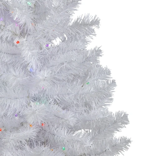Northlight 3' Pre-Lit LED Snow White Artificial Christmas Tree, Multi Lights 5 Northlight 3' Pre-Lit LED Snow White Artificial Christmas Tree, Multi Lights - Image 3