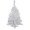 Northlight 3' Pre-Lit Snow White Artificial Christmas Tree, Multi Lights