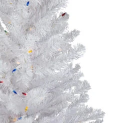 Northlight 3' Pre-Lit Snow White Artificial Christmas Tree, Multi Lights -Christmas Decor Sale northlight v15872 02 09602.1692371582