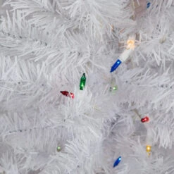 Northlight 3' Pre-Lit Snow White Artificial Christmas Tree, Multi Lights -Christmas Decor Sale northlight v15872 03 17892.1692371583