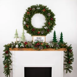 Northlight Pre-Lit Canadian Pine Artificial Christmas Wreath - 36" - Multi Lights -Christmas Decor Sale northlight v15907 styled 14100.1689085520