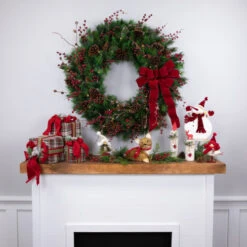 Northlight Pre-lit Royal Oregon Pine Artificial Christmas Wreath - 36" - Clear Lights -Christmas Decor Sale northlight v15928 styled 93787.1692804210