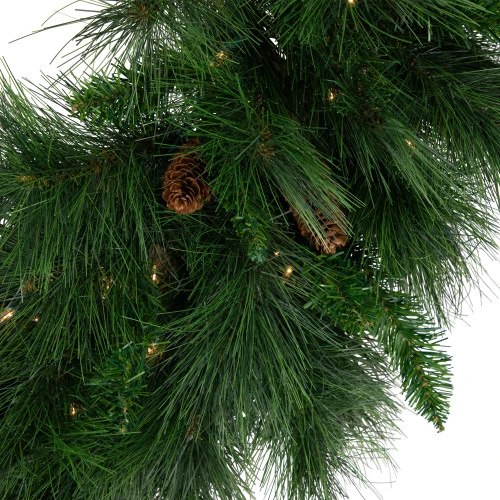 Northlight Pre-Lit White Valley Pine Artificial Pinecone Christmas Wreath - 36" - Clear Lights 8 Northlight Pre-Lit White Valley Pine Artificial Pinecone Christmas Wreath - 36" - Clear Lights - Image 6