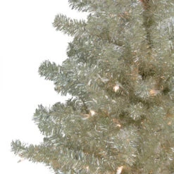 Northlight Metallic Platinum Artificial Tinsel Christmas Tree - 7 Ft Clear Lights -Christmas Decor Sale northlight v27340 same20as20v27341 1 31206.1665610424