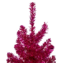 3' Metallic Pink Tinsel Artificial Christmas Tree - Unlit -Christmas Decor Sale northlight v27356 2 00641.1665610742