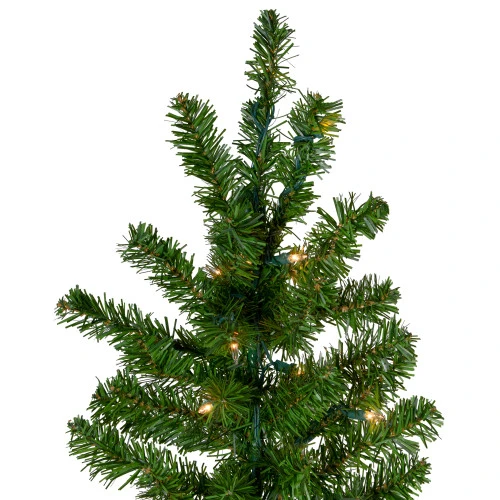 Northlight 7.5' Pre-Lit Medium Canadian Pine Artificial Christmas Wall Tree - Clear Lights 5 Northlight 7.5' Pre-Lit Medium Canadian Pine Artificial Christmas Wall Tree - Clear Lights - Image 3