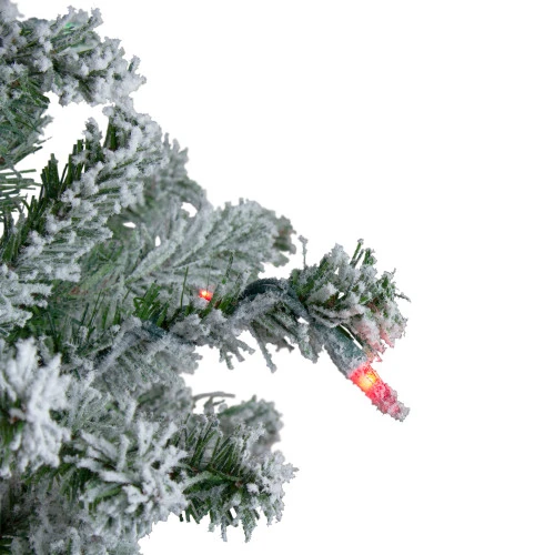 Northlight Set Of 3 Pre-Lit Flocked Alpine Artificial Christmas Trees 5' - Multi Lights 4 Northlight Set Of 3 Pre-Lit Flocked Alpine Artificial Christmas Trees 5' - Multi Lights - Image 2