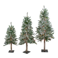 Northlight Set Of 3 Flocked Alpine Artificial Christmas Trees - Unlit -Christmas Decor Sale northlight v27430updatedall3 82878.1723511450