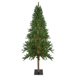 7' Pre-Lit Medium Alpine Artificial Christmas Tree, Clear Lights