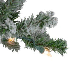 Set Of 3 Pre-Lit Slim Flocked Alpine Artificial Christmas Trees 5' - Clear Lights -Christmas Decor Sale northlight v27441 3 18295.1668500844