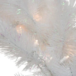 9' X 14" Pre-Lit White Alaskan Pine Artificial Christmas Garland, Warm White LED Lights -Christmas Decor Sale northlight v94180 02 04694.1684933374