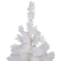Northlight 3' Pre-Lit White Alaskan Pine Artificial Christmas Tree, Warm White LED Lights -Christmas Decor Sale northlight v94184 3 23039.1677147729