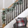 Northlight Real Touch™? Flocked Calloway Fir With Berries Artificial Christmas Garland - 7' X 12" - Unlit -Christmas Decor Sale northlight v96292 styled20stairs 25274.1726279112