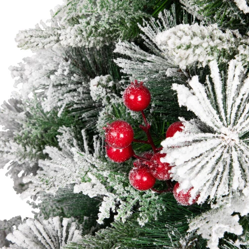 Northlight Real Touch™? Heavily Flocked Whittaker Spruce Full Artificial Christmas Tree - 5' -Unlit 7 Northlight Real Touch™? Heavily Flocked Whittaker Spruce Full Artificial Christmas Tree - 5' -Unlit - Image 5