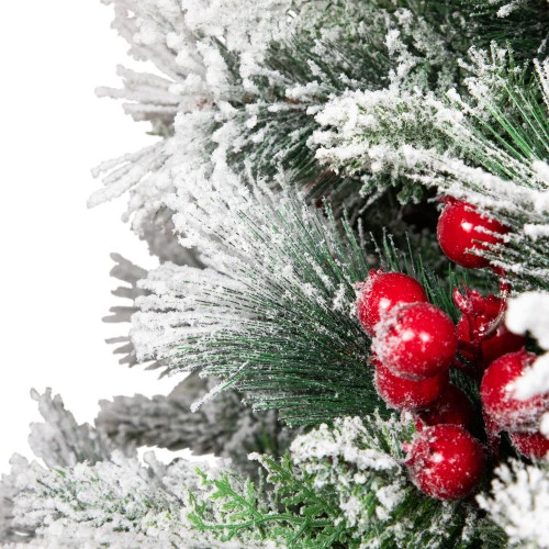 Northlight Real Touch™? Heavily Flocked Whittaker Spruce Full Artificial Christmas Tree - 5' -Unlit 8 Northlight Real Touch™? Heavily Flocked Whittaker Spruce Full Artificial Christmas Tree - 5' -Unlit - Image 6