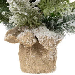 Northlight Flocked Balsam Pine Artificial Mini Christmas Tree In Burlap Base - 24" - Unlit -Christmas Decor Sale northlight v96299 03 90830.1726279113