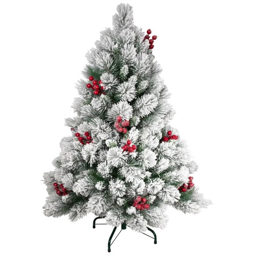 Real Touch™? Flocked Fairfield Fir Full Artificial Christmas Tree - 4.5' -Unlit 4 Real Touch™? Flocked Fairfield Fir Full Artificial Christmas Tree - 4.5' -Unlit - Image 2
