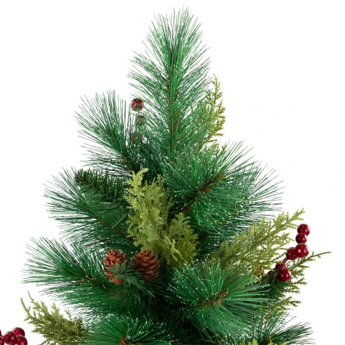 Spruce Pine Needle And Pinecone Artificial Mini Christmas Tree - 25" - Unlit 5 Spruce Pine Needle And Pinecone Artificial Mini Christmas Tree - 25" - Unlit - Image 3