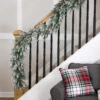 Northlight Real Touch™? Flocked Wind River Fir With Berries Artificial Christmas Garland - 7' X 12" - Unlit -Christmas Decor Sale northlight v96308 styled20stairs 23592.1726279111