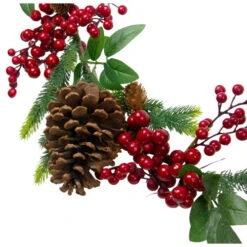 Northlight 5' X 4.75" Pine Springs, Berries And Pine Cones Artificial Christmas Garland - Unlit -Christmas Decor Sale northlight vm02197 1 74299.1665580607