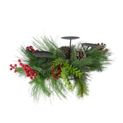 Northlight 32" Iced Mixed Pine, Berries And Pine Cones Christmas Pillar Candle Holder -Christmas Decor Sale northlight vm26551 1 52920.1588355767
