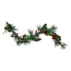 Northlight Real Touch™? Mixed Pine And Berries Artificial Christmas Garland - 5' X 6" - Unlit