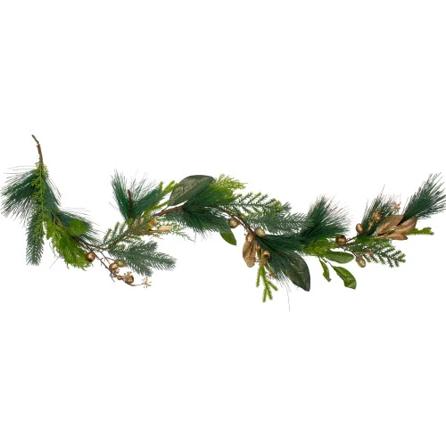 Northlight 5' Leaves, Berry And Cedar Artificial Christmas Garland - Unlit 3 Northlight 5' Leaves, Berry And Cedar Artificial Christmas Garland - Unlit