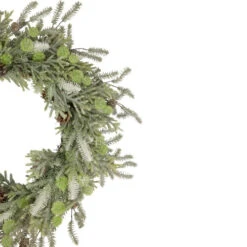 Northlight Frosted Pine And Pinecone Christmas Wreath, 30-Inch, Unlit -Christmas Decor Sale northlight vm92763 2 22388.1659124023