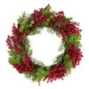 Northlight Red Berry And Frosted Pine Christmas Wreath, 28-Inch, Unlit -Christmas Decor Sale northlight vm92764 1 51772.1654104023