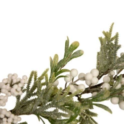 Northlight 5' X 10" White Berry And Frosted Pine Christmas Garland, Unlit -Christmas Decor Sale northlight vm92775 2 updated 71157.1659734619