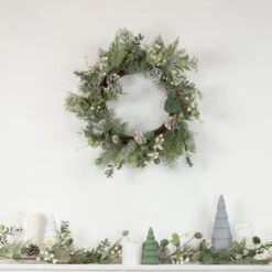 Northlight 5' White Berry, Eucalyptus And Pinecone Christmas Garland - Unlit -Christmas Decor Sale northlight vm92781 style 66859.1661968472