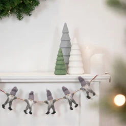 Northlight 30" Gray And White Knit Gnome Novelty Christmas Garland -Christmas Decor Sale northlight wu86353 gray styled 81987.1665610428