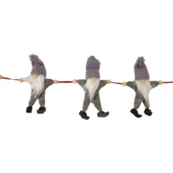 Northlight 30" Gray And White Knit Gnome Novelty Christmas Garland -Christmas Decor Sale northlight wu86353gray 2 updated2022 15324.1665610428