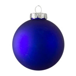 Northlight 4ct Royal Blue 2-Finish Glass Christmas Ball Ornaments 4" (100mm) -Christmas Decor Sale northlight wy00773 1 15336.1662575102
