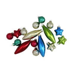 16ct Vibrantly Colored Shiny Shatterproof Finial And Star Christmas Ornaments 4" (100mm) -Christmas Decor Sale northlight wy04170 3 53323.1599873119