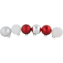 Northlight 72ct Red, Silver And White Shiny And Matte Glass Ball Christmas Ornaments 3.25-4" 9 Northlight 72ct Red, Silver And White Shiny And Matte Glass Ball Christmas Ornaments 3.25-4" -Christmas Decor Sale northlight wy15215 2 26166.1677147729