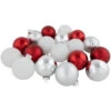 Northlight 72ct Red, Silver And White Shiny And Matte Glass Ball Christmas Ornaments 3.25-4" -Christmas Decor Sale northlight wy15215 3 06019.1677147729