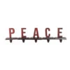 Northlight Buffalo Plaid “PEACE” Christmas Stocking Holder - 6" - 5 Piece