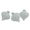 Northlight 3ct Clear And White Matte Frosted Glitter Stripes Glass Christmas Onion Drop Ornaments 3.25" (75mm) 2 Northlight 3ct Clear And White Matte Frosted Glitter Stripes Glass Christmas Onion Drop Ornaments 3.25" (75mm) -Christmas Decor Sale northlight wy27603 63111.1588344130