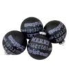 4ct Matte Black Merry Little Christmas Glass Ball Ornaments 2.5-Inch (65mm) -Christmas Decor Sale northlight wy88864 updated 11146.1620236932