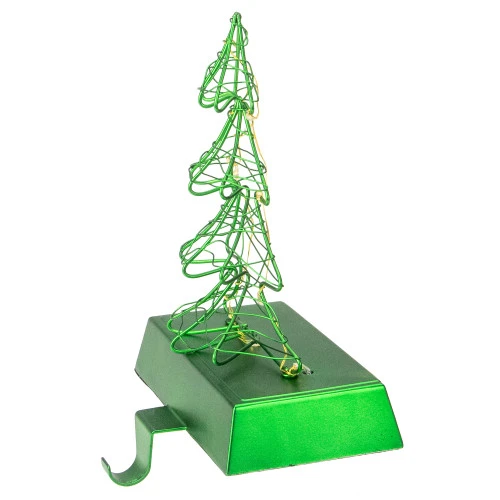 Northlight 8" LED Lighted Green Wired Christmas Tree Stocking Holder 6 Northlight 8" LED Lighted Green Wired Christmas Tree Stocking Holder - Image 4