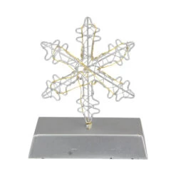 Northlight 7.5" LED Lighted Silver Wired Snowflake Christmas Stocking Holder -Christmas Decor Sale northlight wy89008 2 00369.1665611634