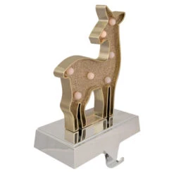 Northlight LED Lighted Reindeer Christmas Stocking Holder - 7.5" - Gold Finish -Christmas Decor Sale northlight wy92559 2 updated 44540.1665611044