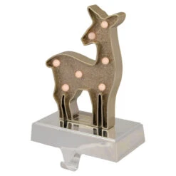 Northlight LED Lighted Reindeer Christmas Stocking Holder - 7.5" - Gold Finish -Christmas Decor Sale northlight wy92559 4 updated 14638.1661885778