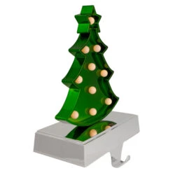 Northlight LED Lighted Shiny Christmas Tree Stocking Holder - 7" - Silver And Green 8 Northlight LED Lighted Shiny Christmas Tree Stocking Holder - 7" - Silver And Green -Christmas Decor Sale northlight wy92562 2 updated 95653.1661885809