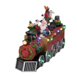 LED Lighted Musical Train With Santa Christmas Village Decoration - 10.25" -Christmas Decor Sale northlight xh27850 1 88644.1588406317