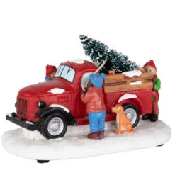 Northlight Family Bringing Home The Tree Christmas Village Display Piece - 6"