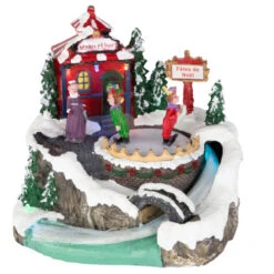 Northlight LED Lighted And Animated Christmas Scene Village Display Decoration - 7.75"