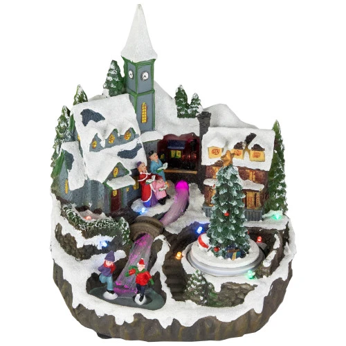 Northlight LED Lighted Animated And Musical Christmas Village Display Decoration - 9.25" 3 Northlight LED Lighted Animated And Musical Christmas Village Display Decoration - 9.25"