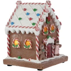 Northlight Pre-Lit LED Gingerbread Candy House Christmas Decoration - 7.5" -Christmas Decor Sale northlight xh99479 3 80350.1699030046